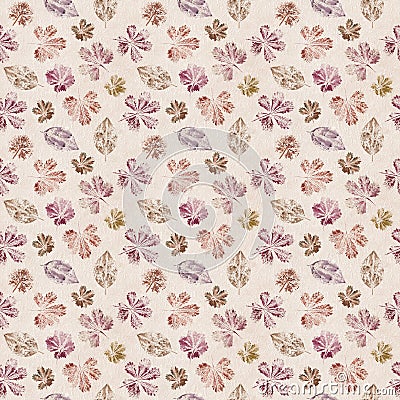 Watercolor pattern of pastel meadow leaves. Modern seamless pattern for design wrapping paper. Stock Photo