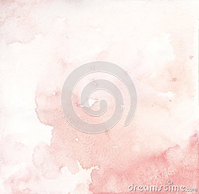 Watercolor pink salmon and coral background texture Stock Photo