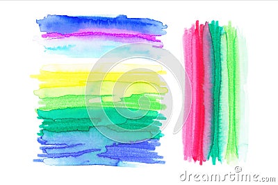 Watercolor Rainbow Backgrounds. Ombre Watercolor Backgrounds. Stock Photo