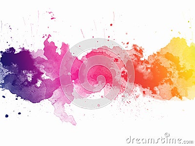 Watercolor rainbow border Stock Photo