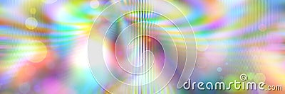 Watercolor rainbow heaven bokeh lights painting in unicorn pink blue violet green colors with broken lines. Fantasy fluffy baby Stock Photo