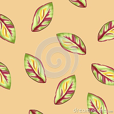 Watercolor Rasterize Flower Pattern on crime Stock Photo