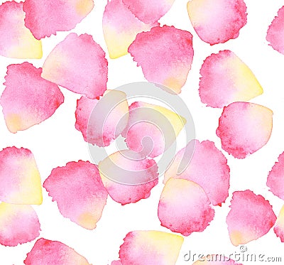 Watercolor rose petal design element. Stock Photo