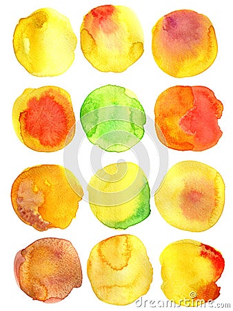 Watercolor round Stock Photo