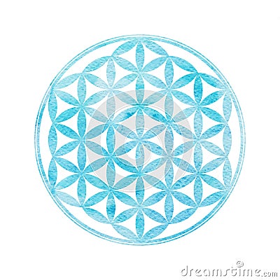 Watercolor sacred geometry Vector Illustration