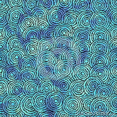 Watercolor seamless pattern with circles Stock Photo