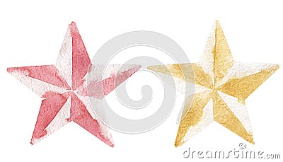 Watercolor set of seamless borders for festive New Year and Christmas themes Stock Photo