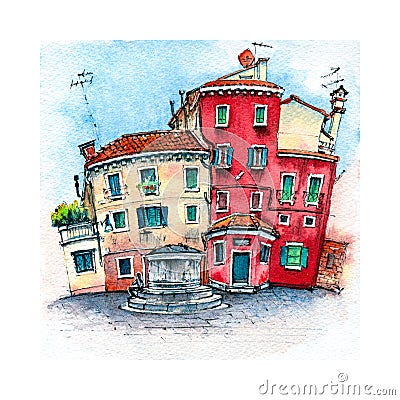 Campo San Stin Venice, Italia Stock Photo