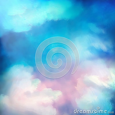 Watercolor Sky Painting Vector Background Vector Illustration