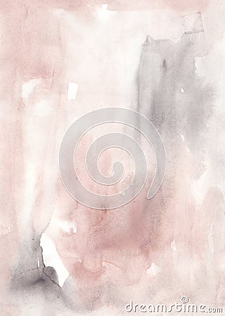 Watercolor soft pastel brown abstract wash drawing background f Stock Photo