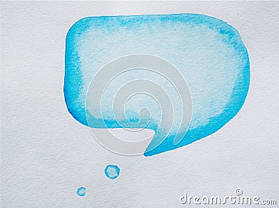 Watercolor speech bubble Stock Photo