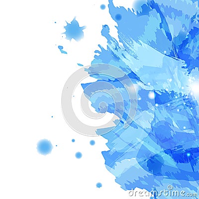 Watercolor splash, abstract artistic background texture banner Vector Illustration