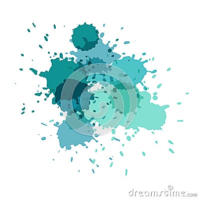 Watercolor splashes. Paint vector splat. Vector Illustration