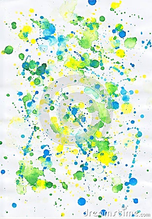 Watercolor splats Stock Photo