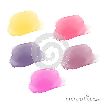 Watercolor spots blank background base Stock Photo