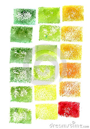 Watercolor square colorful backgrounds Stock Photo