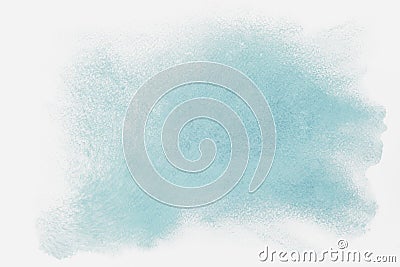 Watercolor stains, strokes of blue shades. Abstract watercolor background. Delicate shades of tender winter, snow Stock Photo