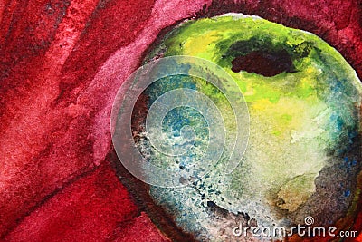 Watercolor still life Stock Photo