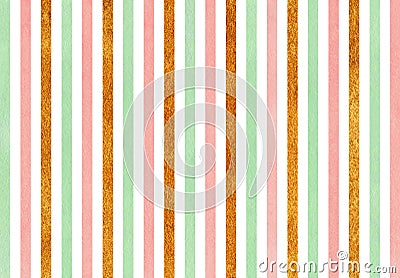 Watercolor striped background. Stock Photo