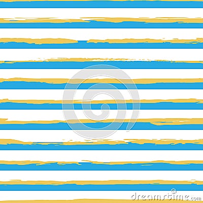 Watercolor striped seamless pattern Vector Illustration