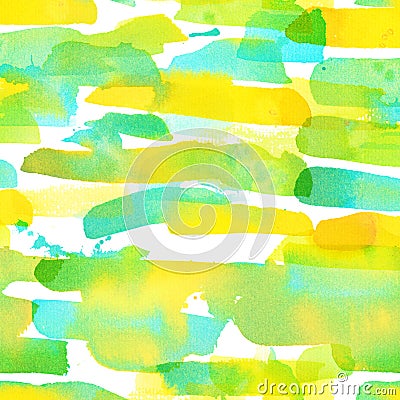 Watercolor stripes - colorful abstract seamless pattern Stock Photo