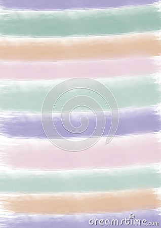 Watercolor stripes purple orange petrol Stock Photo