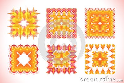 Watercolor sunny mandala. Element for design. Vector Illustration