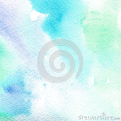 Watercolor texture transparent light blue. abstract background, spot, blur, fill Stock Photo