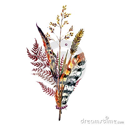 Watercolor Tiger lily Vector Illustration