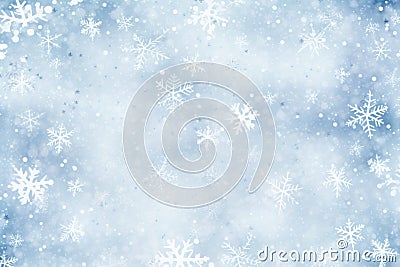 Watercolor tiny snowflakes on white background pattern Stock Photo