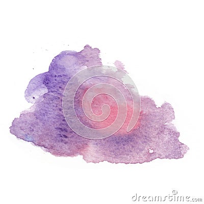 Watercolor violet splash, purple splash, watercolor, violent splashes Stock Photo