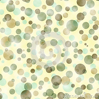 Watercolored cyan and green transparent circles Stock Photo