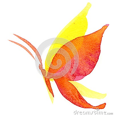 Watercolour butterfly Stock Photo