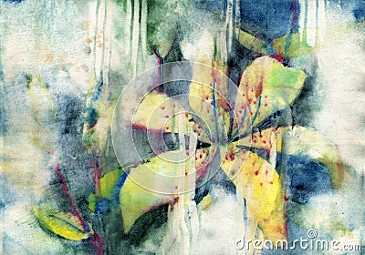 Painting lily flowers Stock Photo