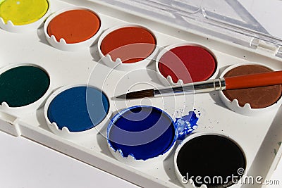 Watercolours Stock Photo