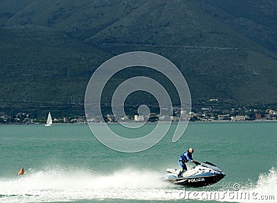 Watercraft polizia Editorial Stock Photo