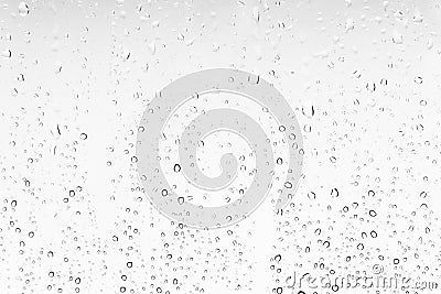 Waterdrops background on a window White texture of rain Stock Photo