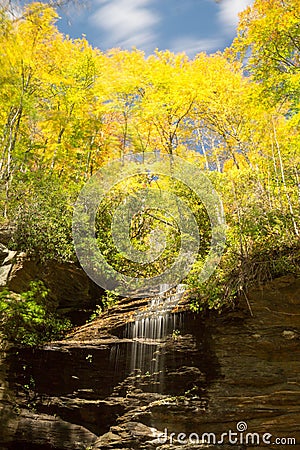 Waterfall in the Appalachians Stock Photo