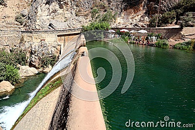 Waterfall artificial Editorial Stock Photo