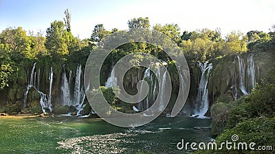 Waterfall in Bosna and Heregovina Stock Photo