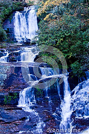 Waterfall in Brevard, NC Stock Photo