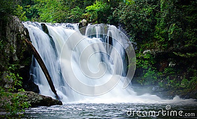 Abrams Waterfall in Cades Cove GSMNP Stock Photo