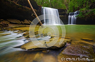 Waterfall at Caney Creek Stock Photo