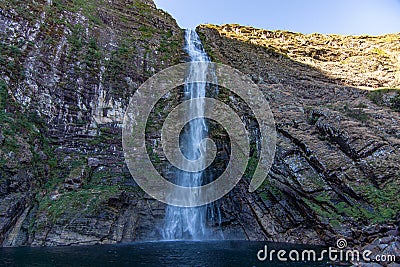Waterfall Casca Danta Serra da Canastra Montains state Park, Minas Gerais, Brazil Stock Photo