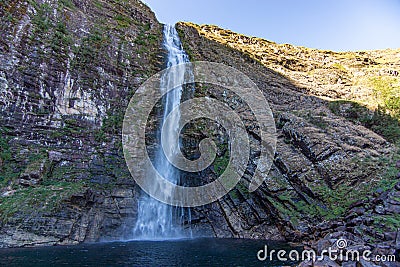 Waterfall Casca Danta Serra da Canastra Montains state Park, Minas Gerais, Brazil Stock Photo