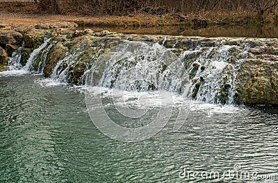 Waterfall at Chickasaw National Recreation Area, Oklahoma Stock Photo
