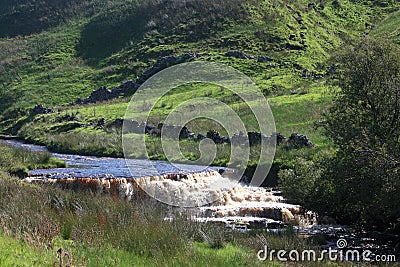 Waterfall Clough River, Garsdale, North Yorkshire Stock Photo