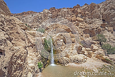 Waterfall in the Desert Summer Stock Photo