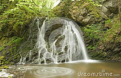 Waterfall in the Fairy Glen. Stock Photo