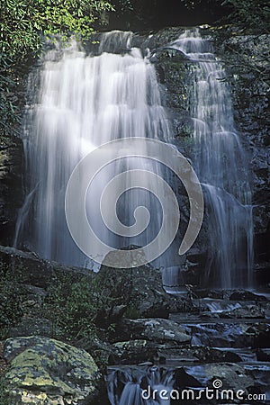 Waterfall in Great Smokey Mountain National Park, Tennessee Stock Photo